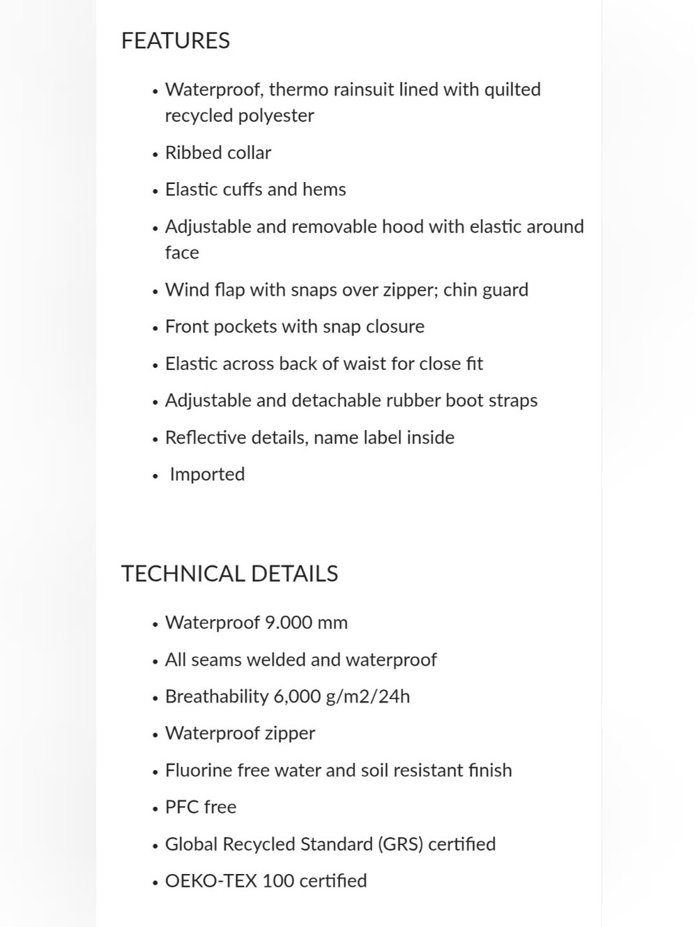 WHEAT Thermo Rainsuit - Picture 4 of 6